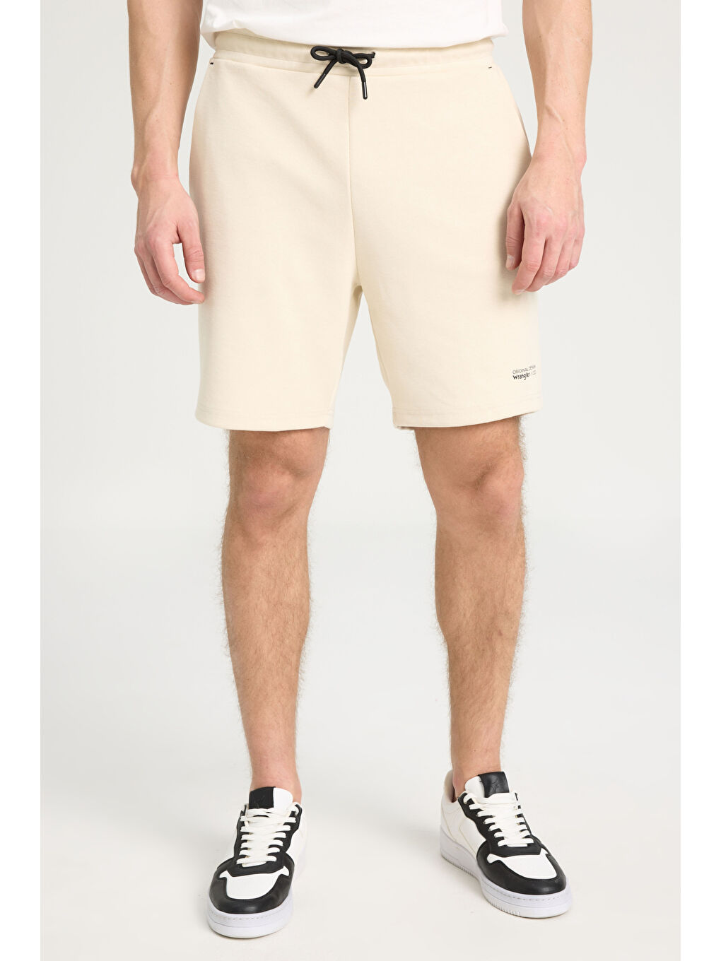 Regular Fit Normal Kesim Normal Bel Bej Sweat Şort-3