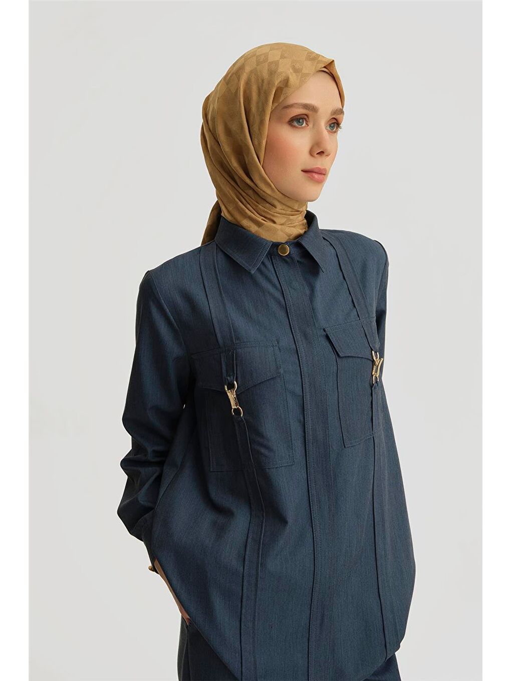 Mavi Dikiş Detaylı Denim Ceket 25Yd4241-1 İndigo