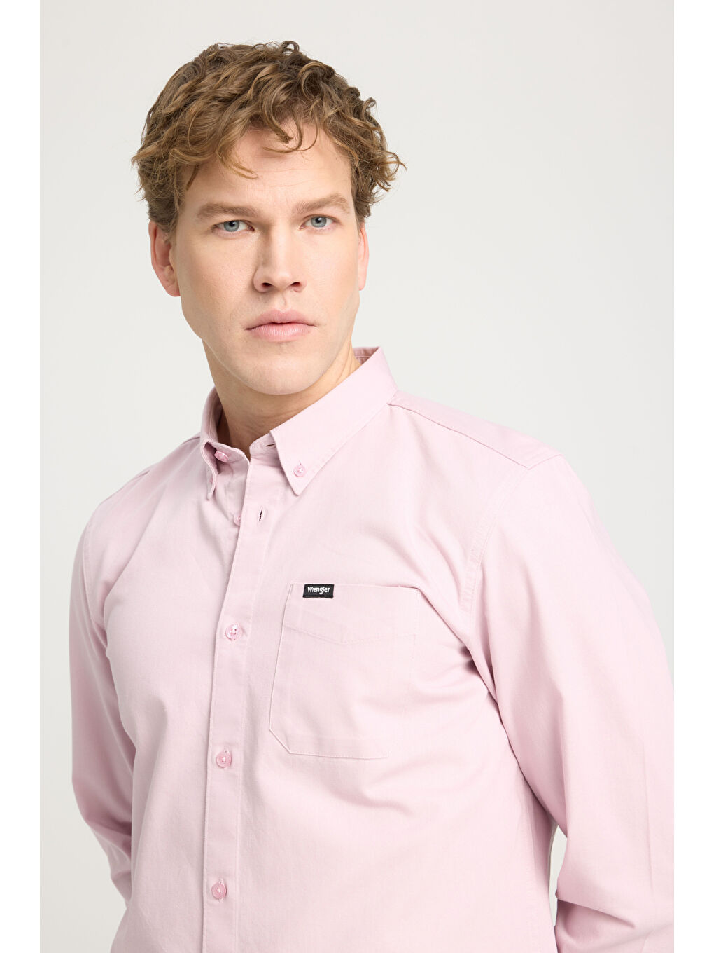 Regular Fit Normal Kesim %100 Pamuk Pembe Gömlek-1