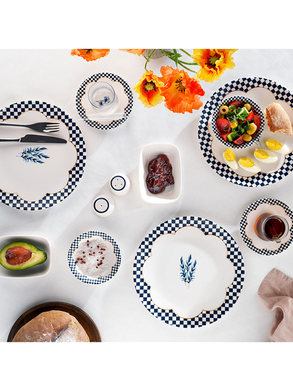 Suzzy Kahvaltı Takımı 32 Parça-Mavi-1