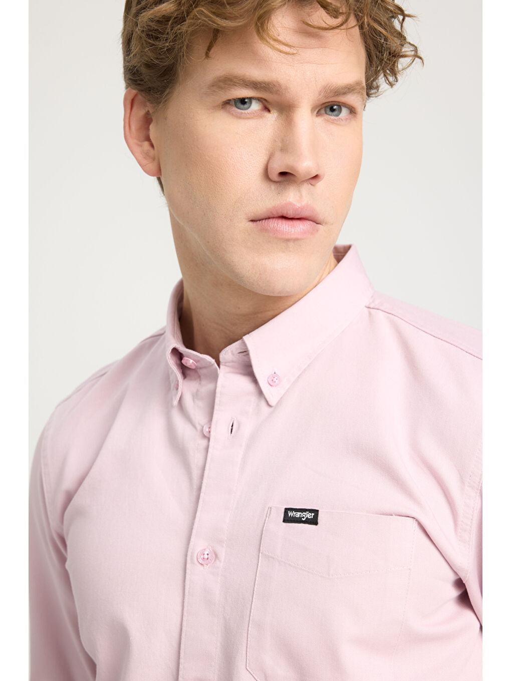 Regular Fit Normal Kesim %100 Pamuk Pembe Gömlek-2