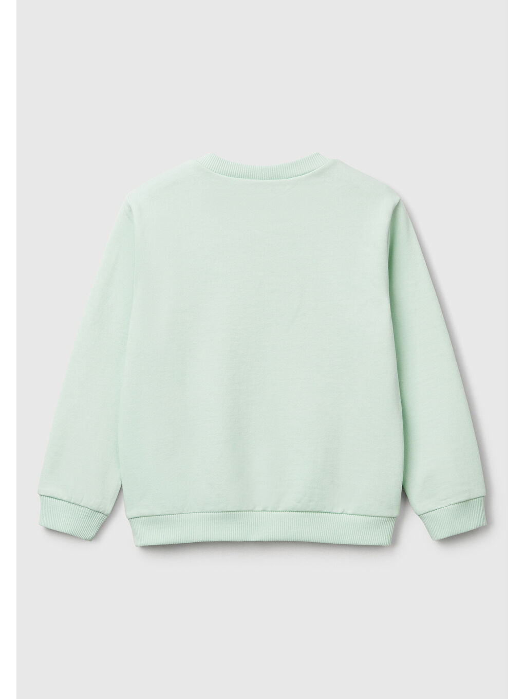 Turkuaz Kız Çocuk Su Yeşili Peanuts Baskılı Logo Etiketli Bisiklet Yaka Sweatshirt-1