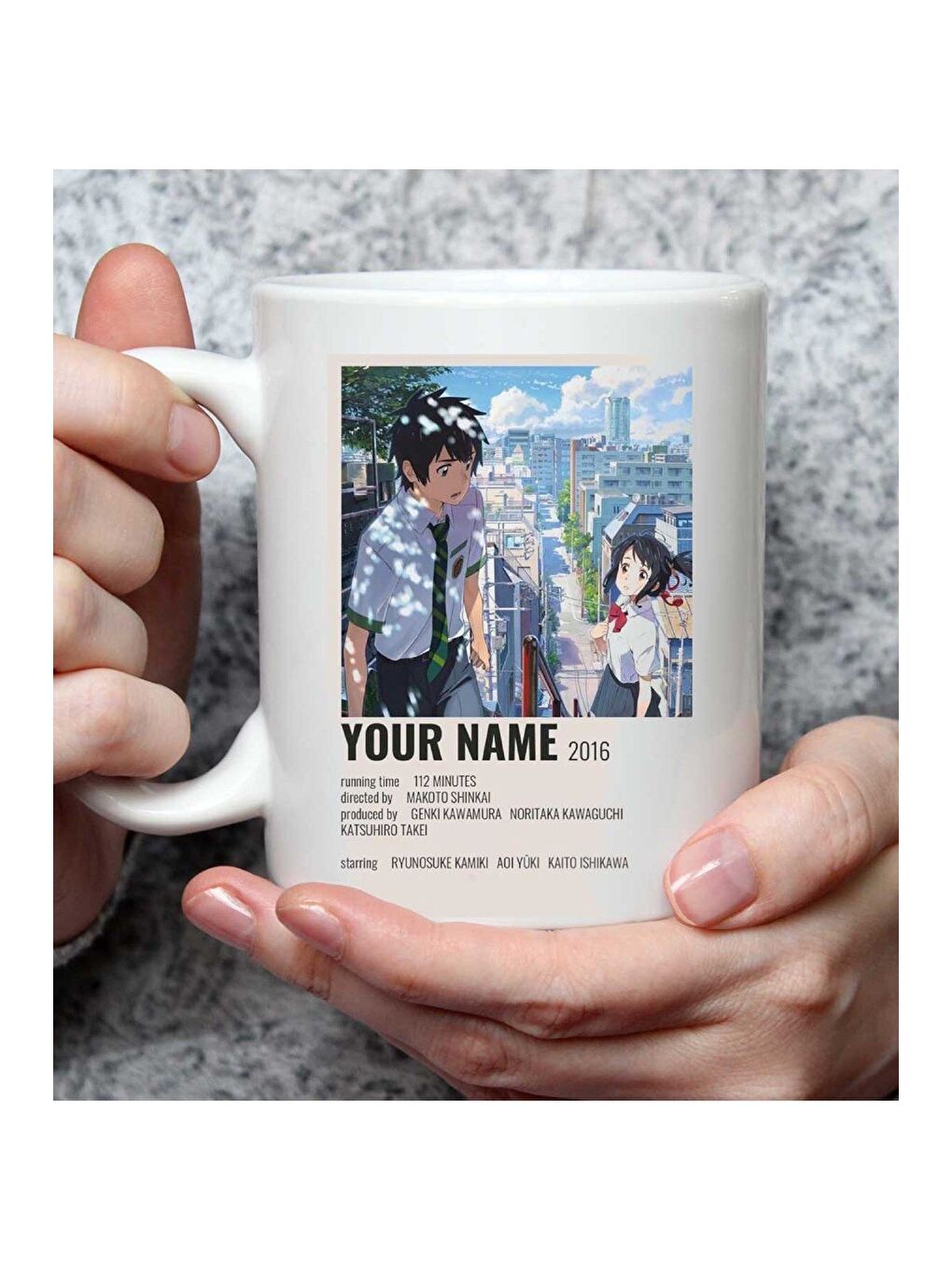 BAM HEDİYELİK EŞYA Karışık Your Name Anime Tasarımlı Kupa Bardak