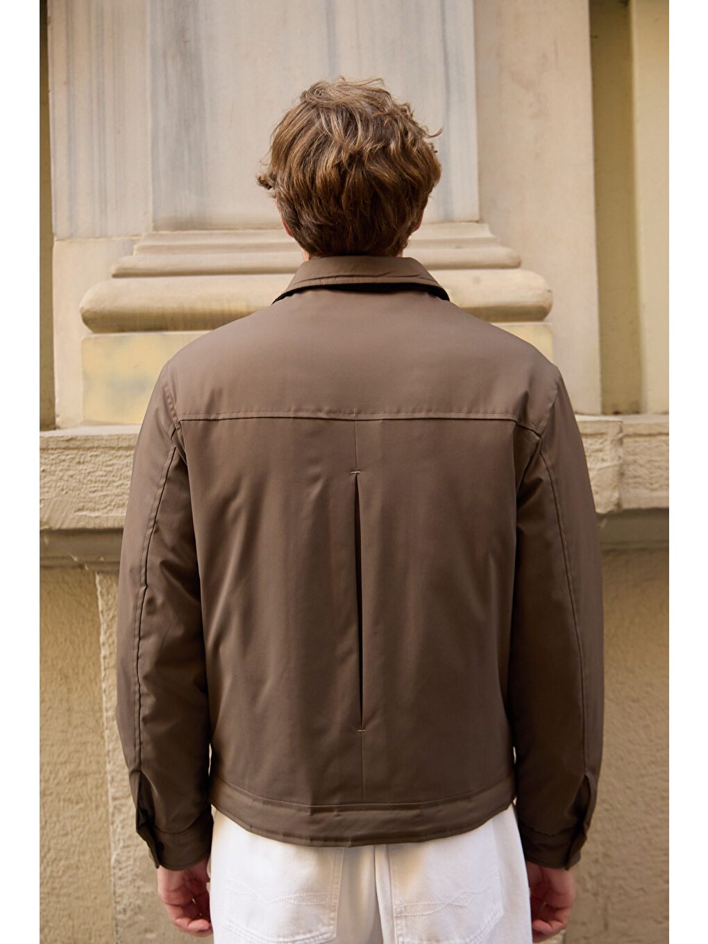 Erkek Basic Mont Ceket Kahverengi-7