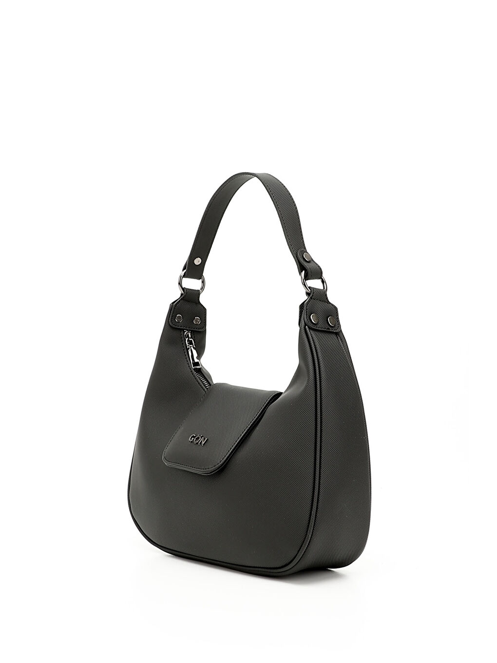 Siyah Kadın KOYU SİYAH Uzun Askılı Omuz Çantası-2
