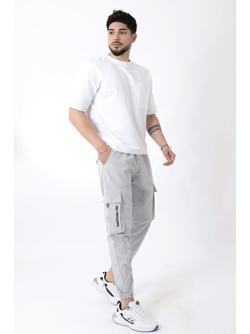 Stilkombin Taş Paraşüt Kumaş Paça Lastikli Kargo/Jogger Alt PLDP 01_70093 - 4