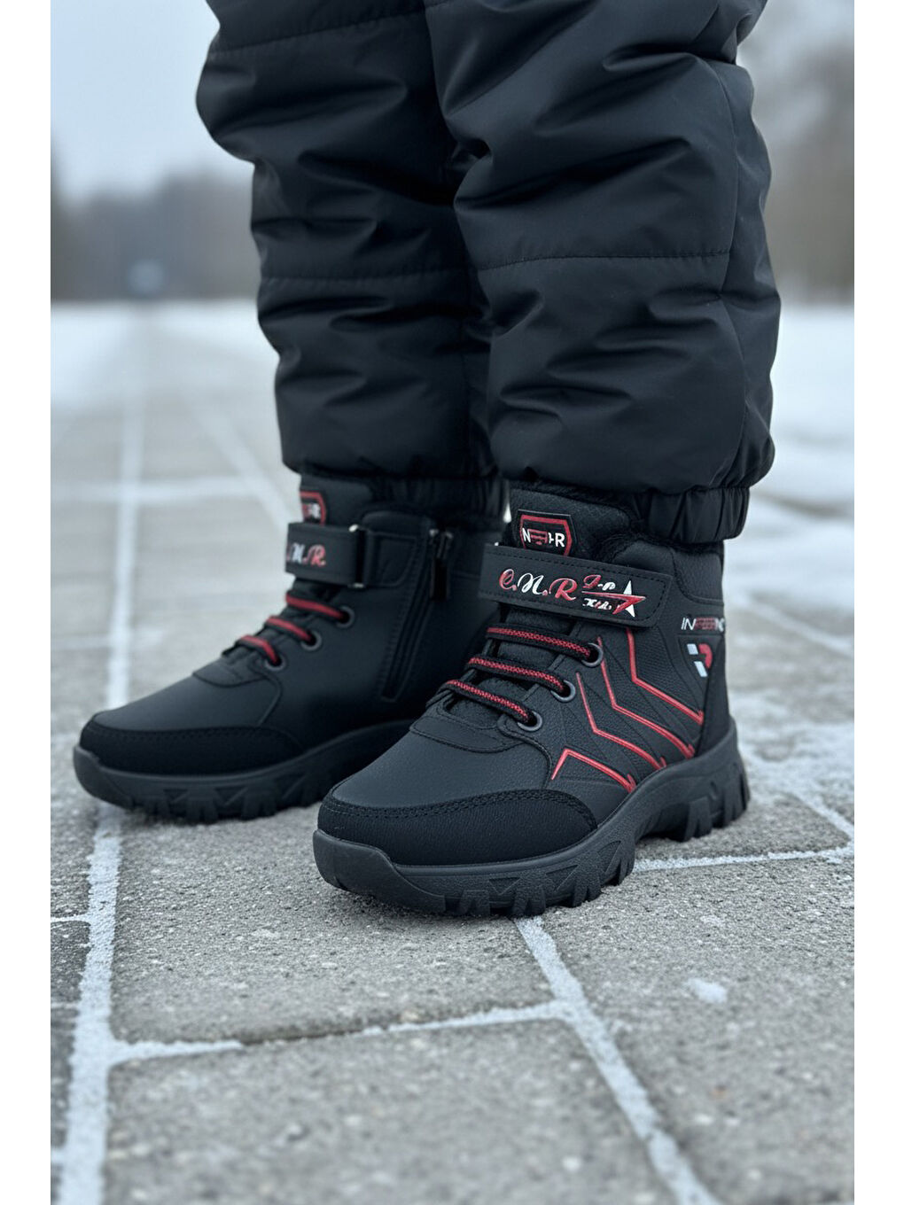 Kırmızı Kız Çocuk Kirmizi İçi Pelüş Suni Deri Bot - 28030-KIRMIZI