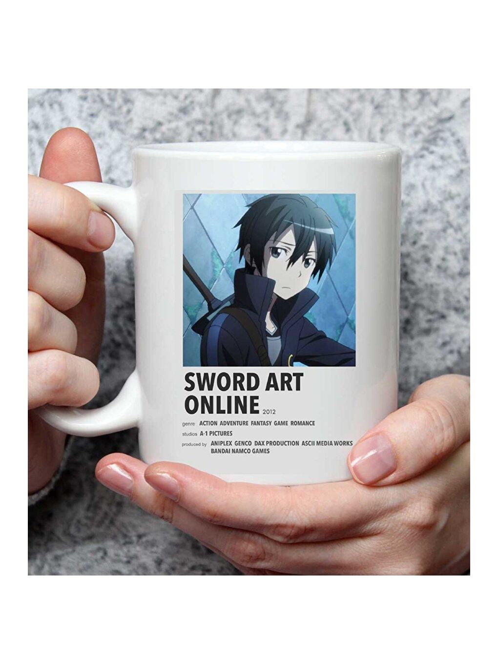 BAM HEDİYELİK EŞYA Karışık Sword Art Online Anime Tasarımlı Kupa Bardak