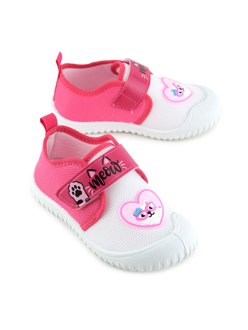 Beyaz Yazlık Kız Çocuk Rahat Taban Cırt Cırtlı Ayarlanabilir Keten Günlük Ayakkabı