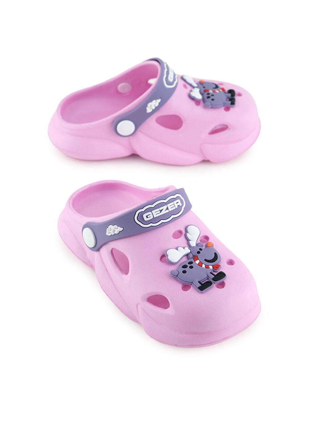 Gezer Pembe Yazlık Kız Çocuk Eva Banyo Havuz Plaj Terlik Sandalet