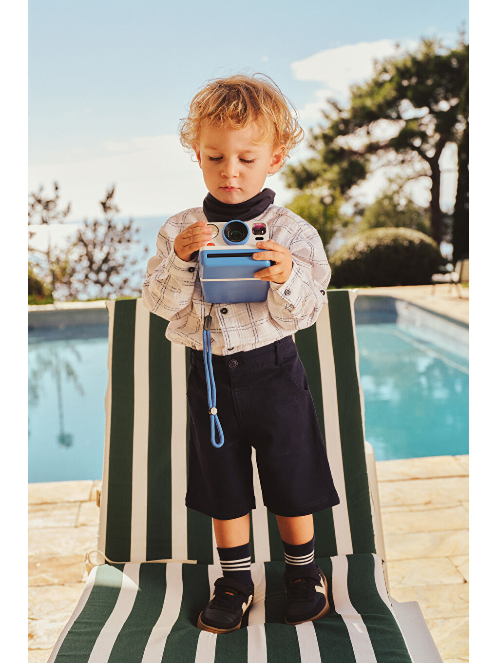 Erkek Bebek Hakim Yaka Beyaz Gömlek-1