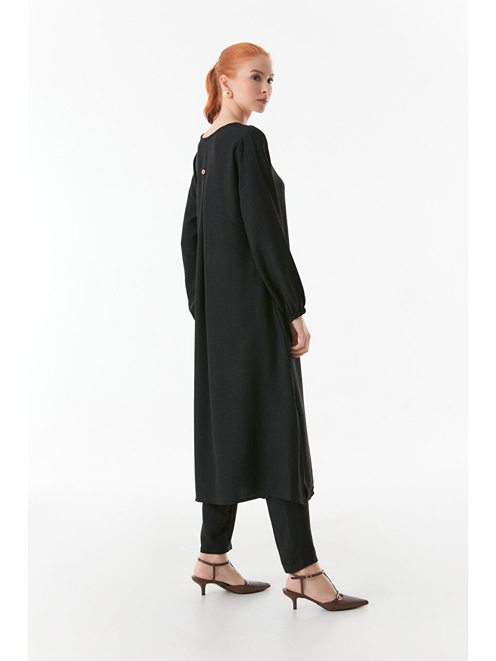 Siyah Basic Düğmeli Takım-4