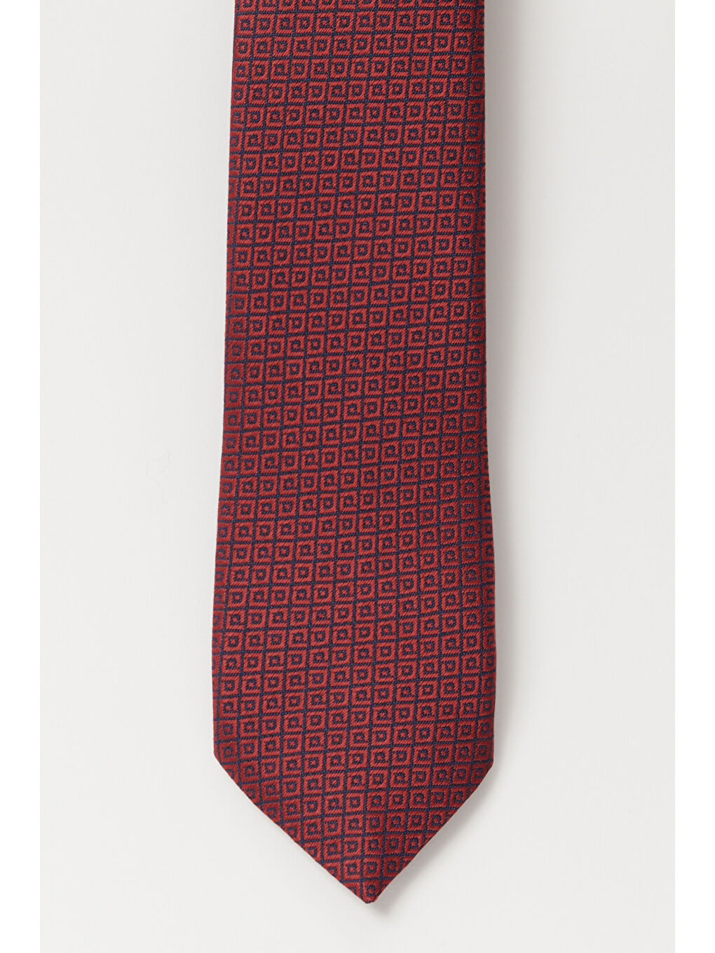 Erkek Bordo-Lacivert Desenli Kravat-1