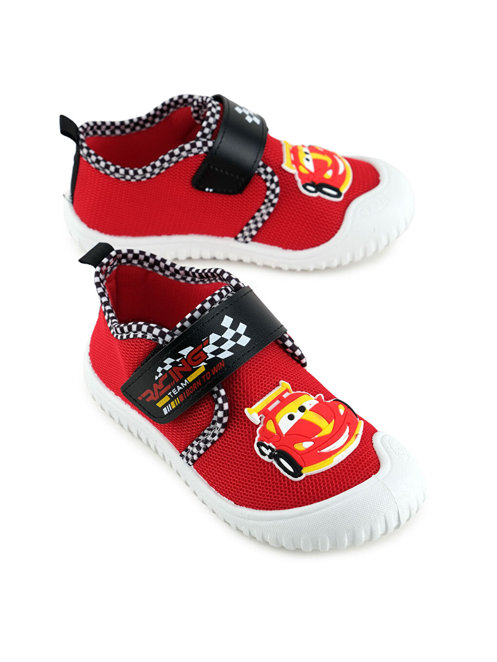 Kırmızı Yazlık Erkek Çocuk Rahat Taban Cırt Cırtlı Ayarlanabilir Keten Ev Kreş Günlük Ayakkabı