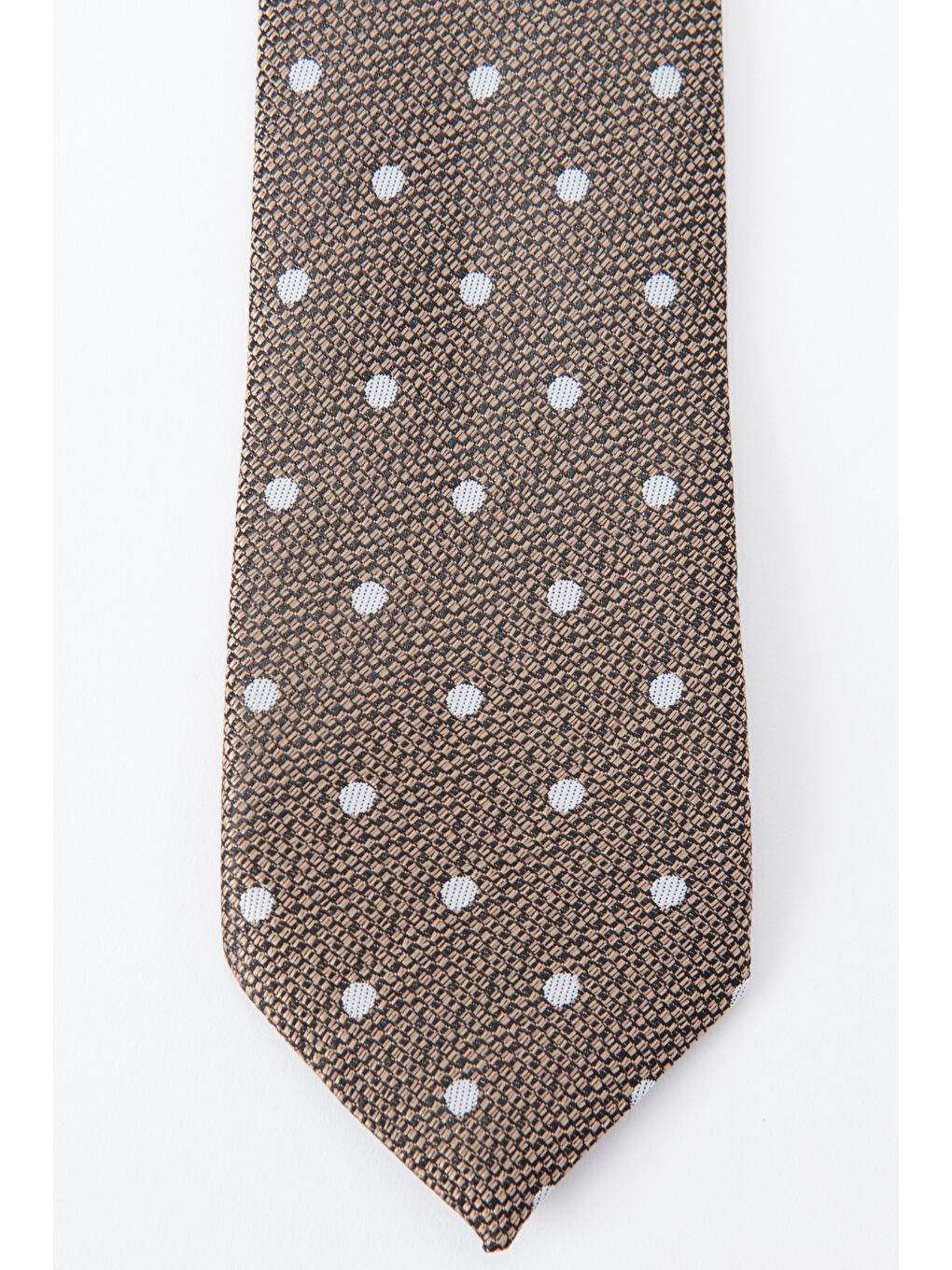 Erkek Bej-Gri Desenli Kravat-1