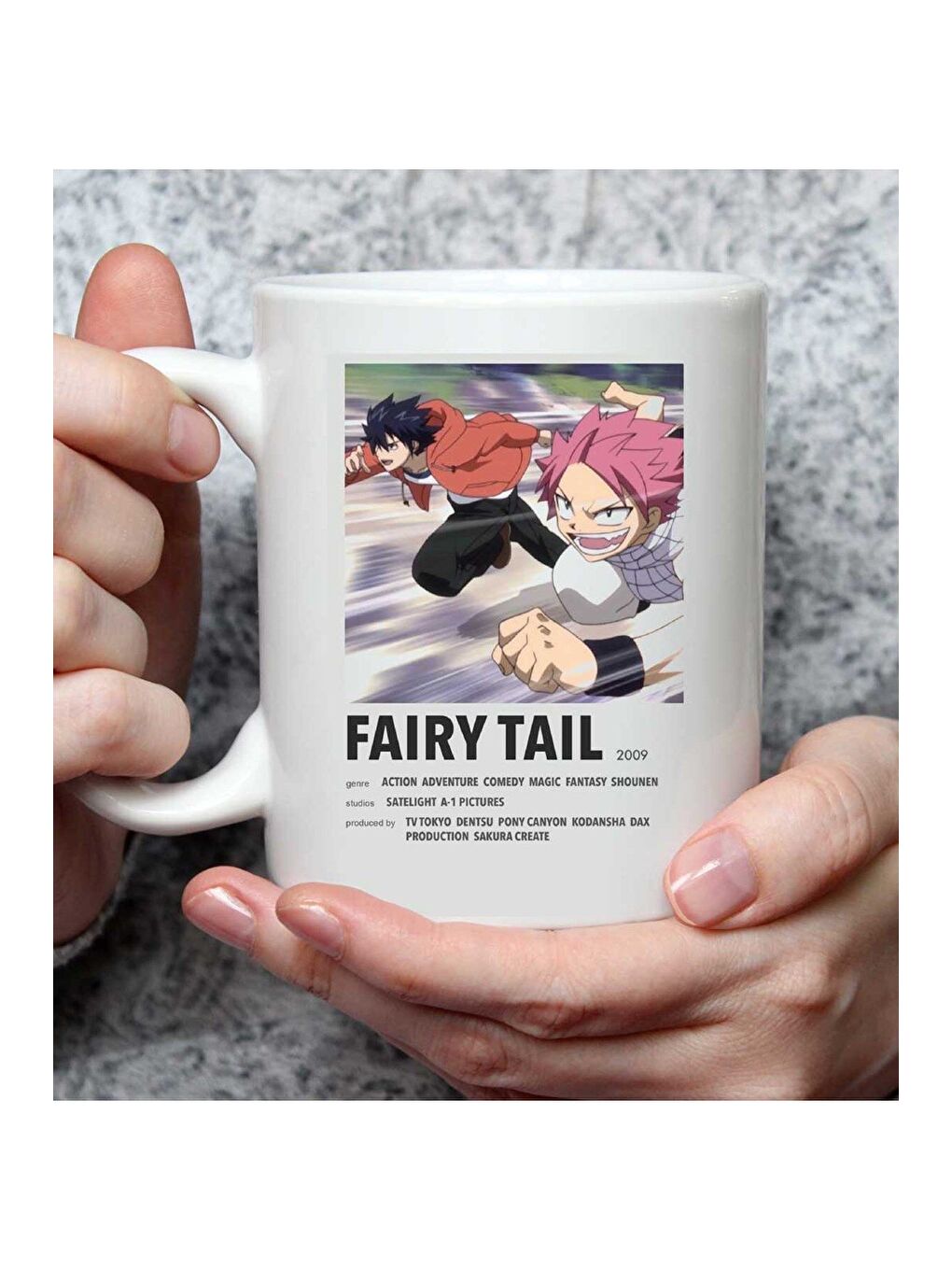 BAM HEDİYELİK EŞYA Karışık Fairy Tail Anime Tasarımlı Kupa Bardak