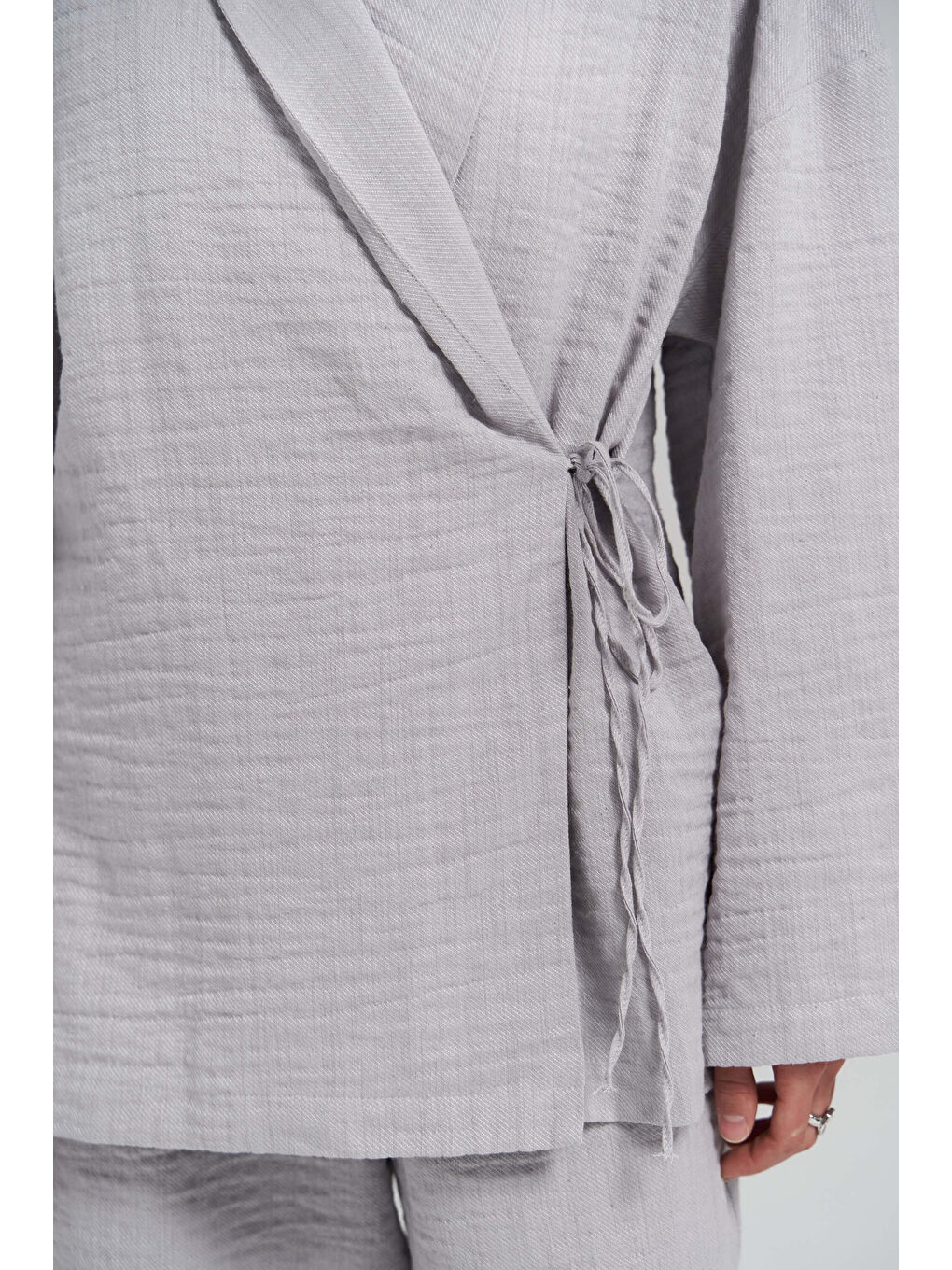 Bohemai Anya Gri Kimono Pantolon Takım - 4
