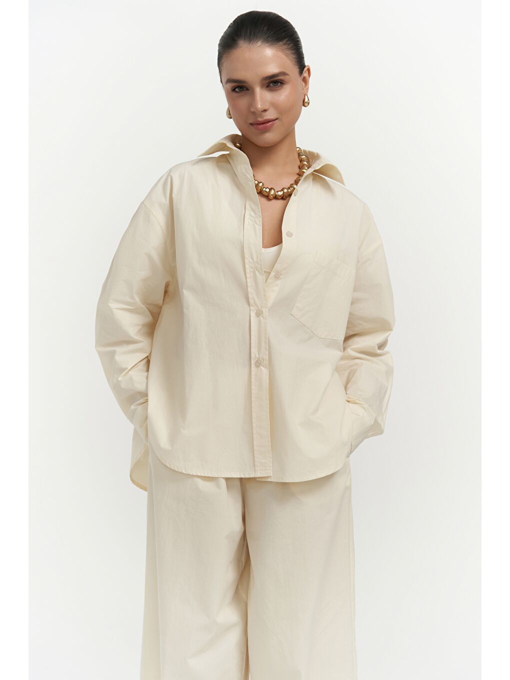 Mirabella Sarı Gömlek Pantolon Takım