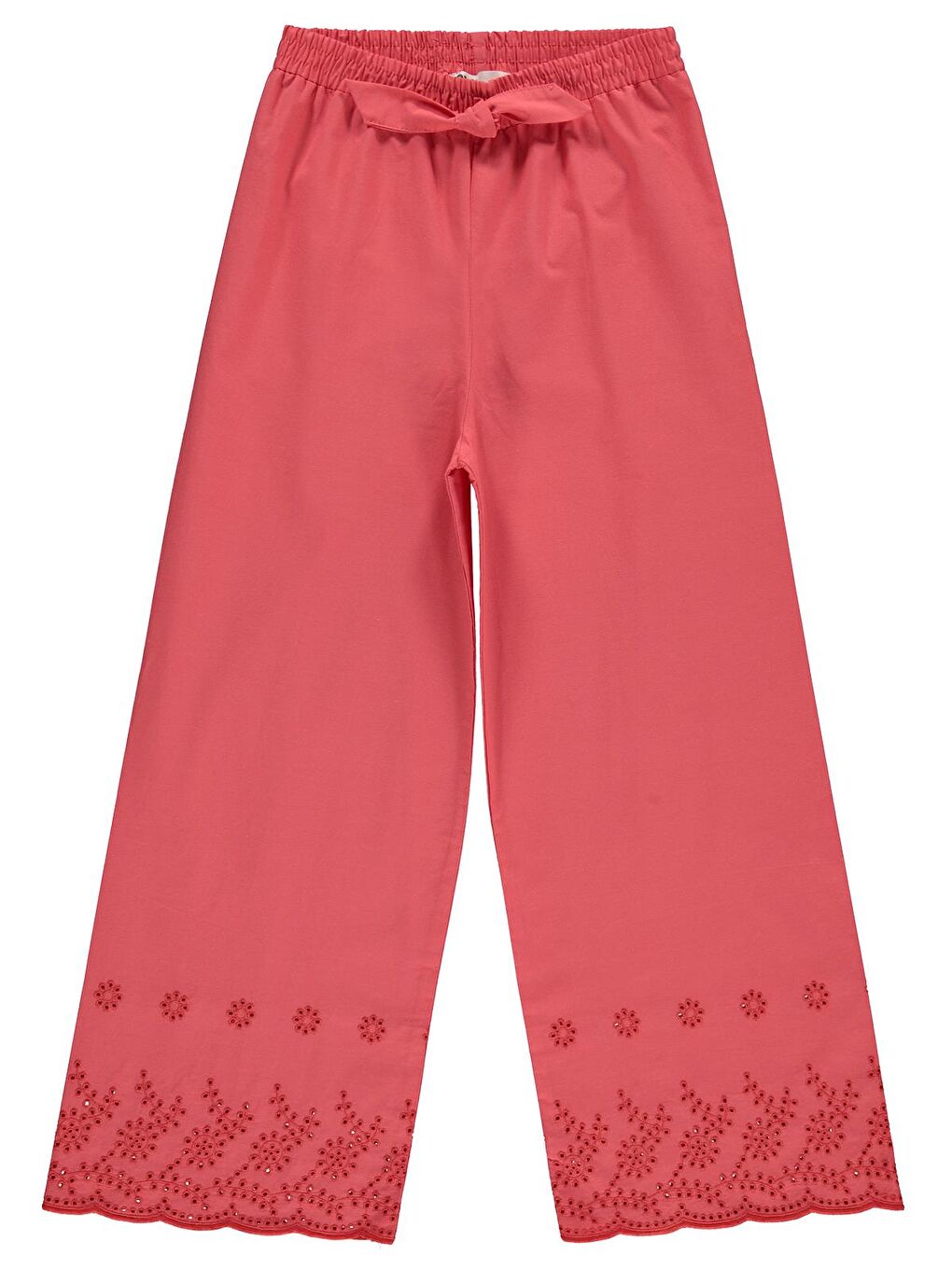 Girls Beli Kemerli 10-13 Yaş Pantolon - Kırmızı