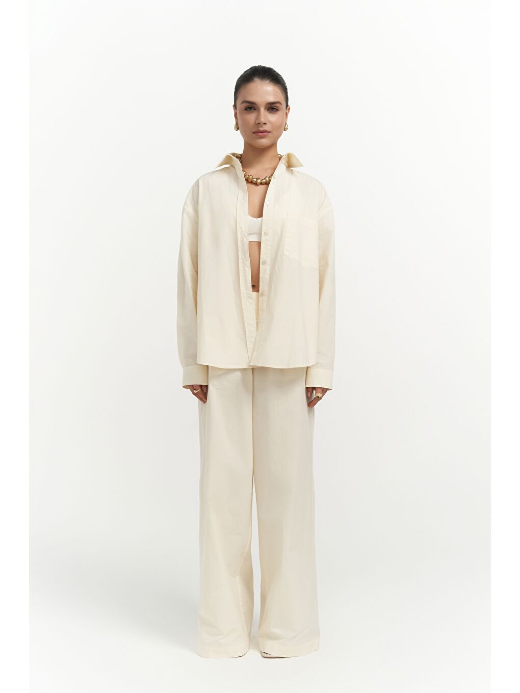 Mirabella Sarı Gömlek Pantolon Takım-2