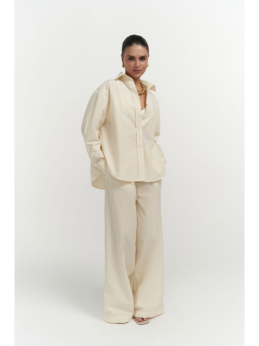 Mirabella Sarı Gömlek Pantolon Takım-3