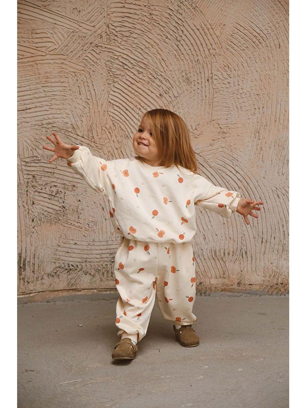 Turuncu Elma Baskılı Eşofman Takımı-2