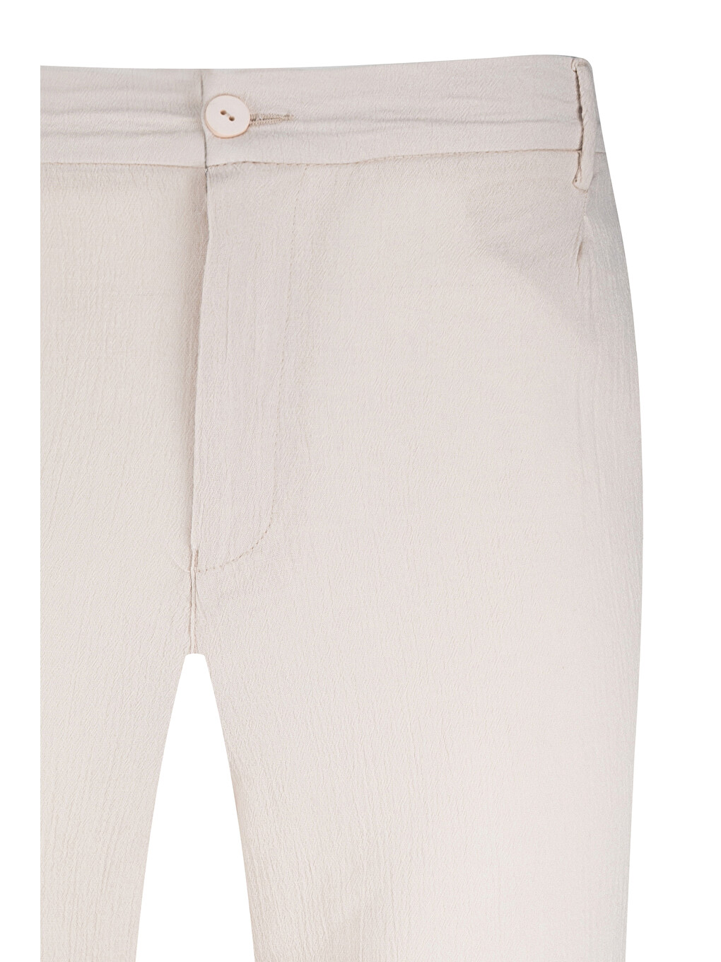 Ekru Regular Fit Yandan Cepli 100% Pamuk Jogger Pantolon-2