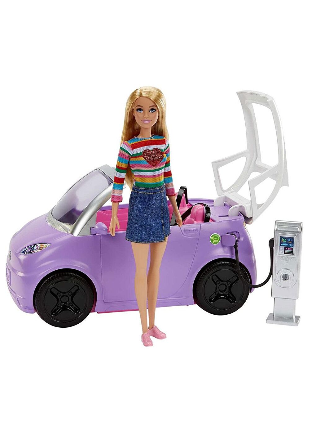 BARBIE Renksiz Elektrikli Arabası HJV36 - 1