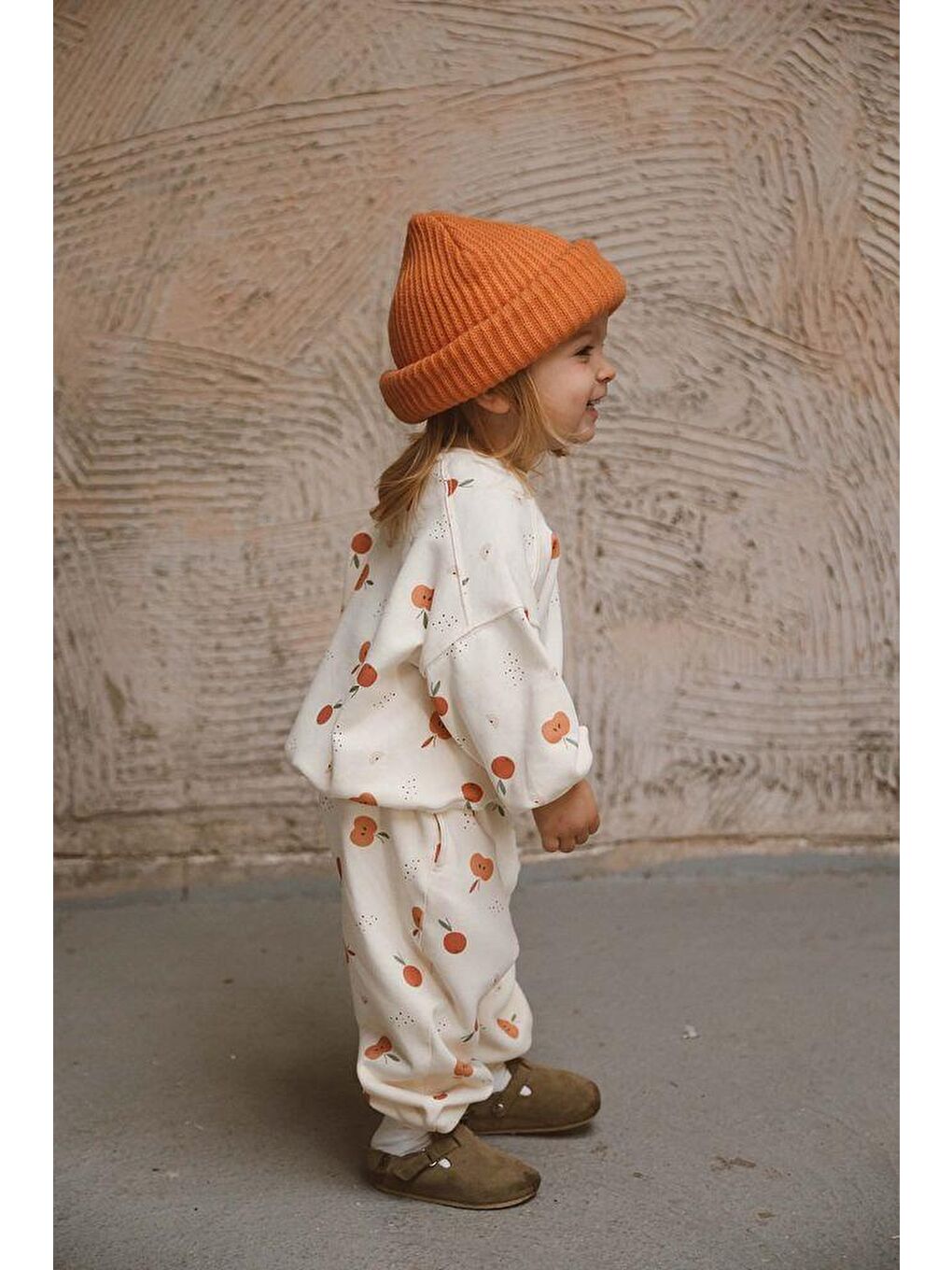 Turuncu Elma Baskılı Eşofman Takımı-5