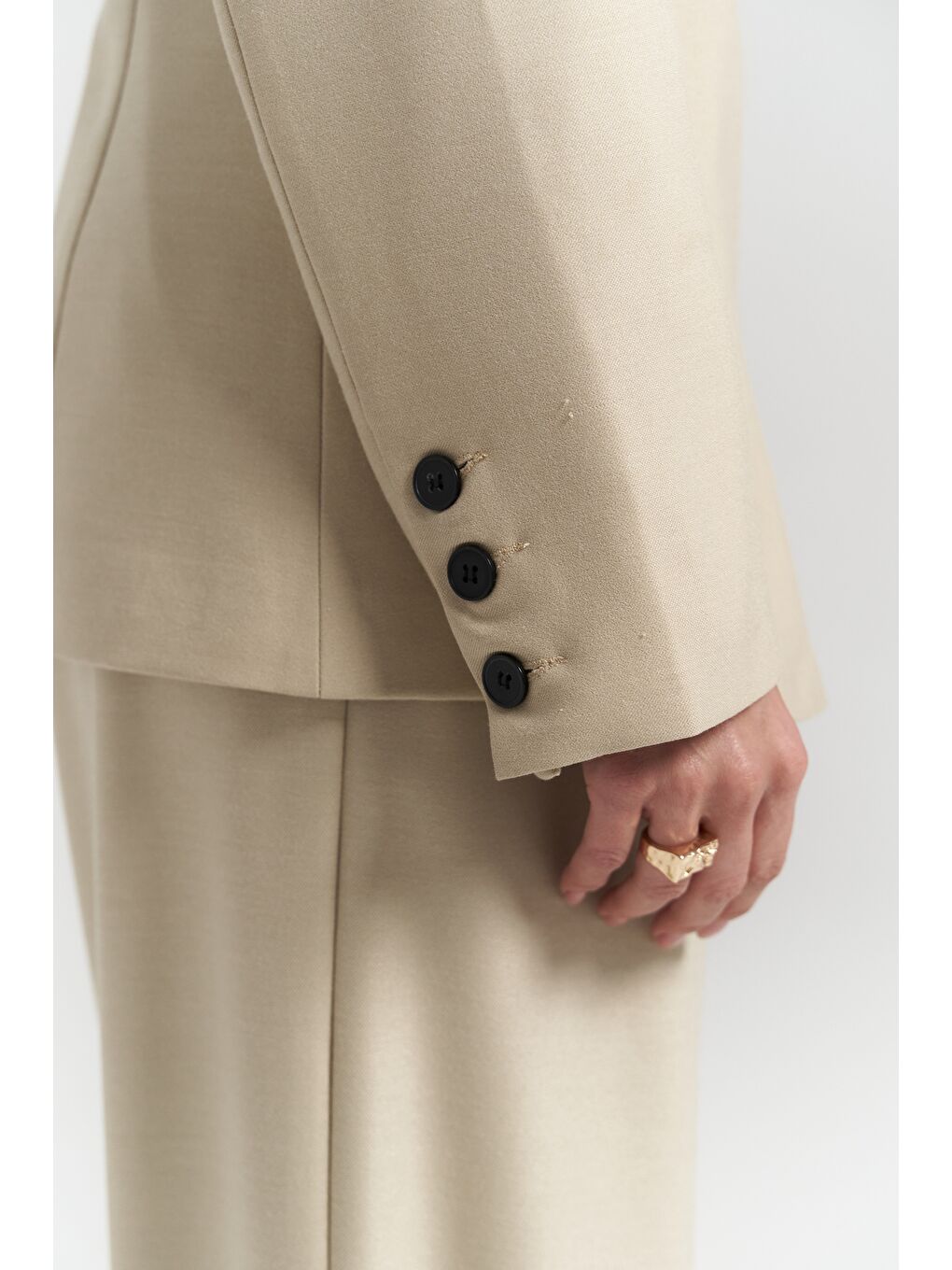 Mai Collection Yeşil Halvyn Dar Kesim Blazer Olive Green Takım - 5
