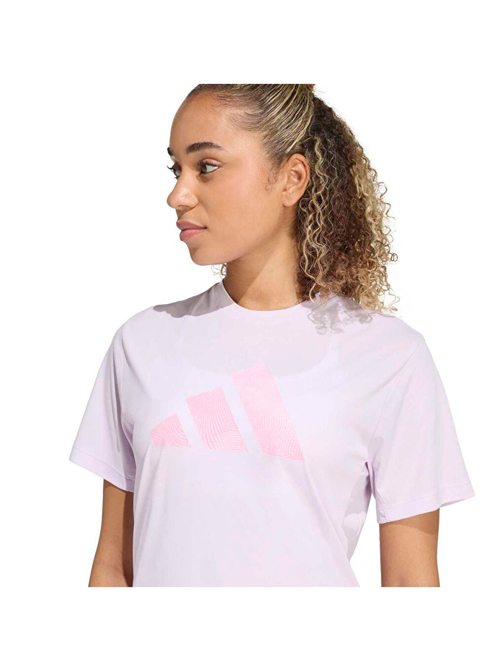 Running Essentials Brand Love Kadın Pembe Yuvarlak Yaka Tişört-1