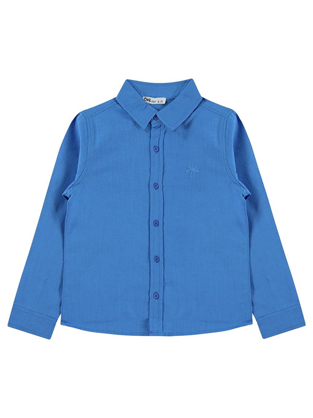 Turkuaz Boys Basic Uzun Kol 10-13 Yaş Gömlek - Mavi