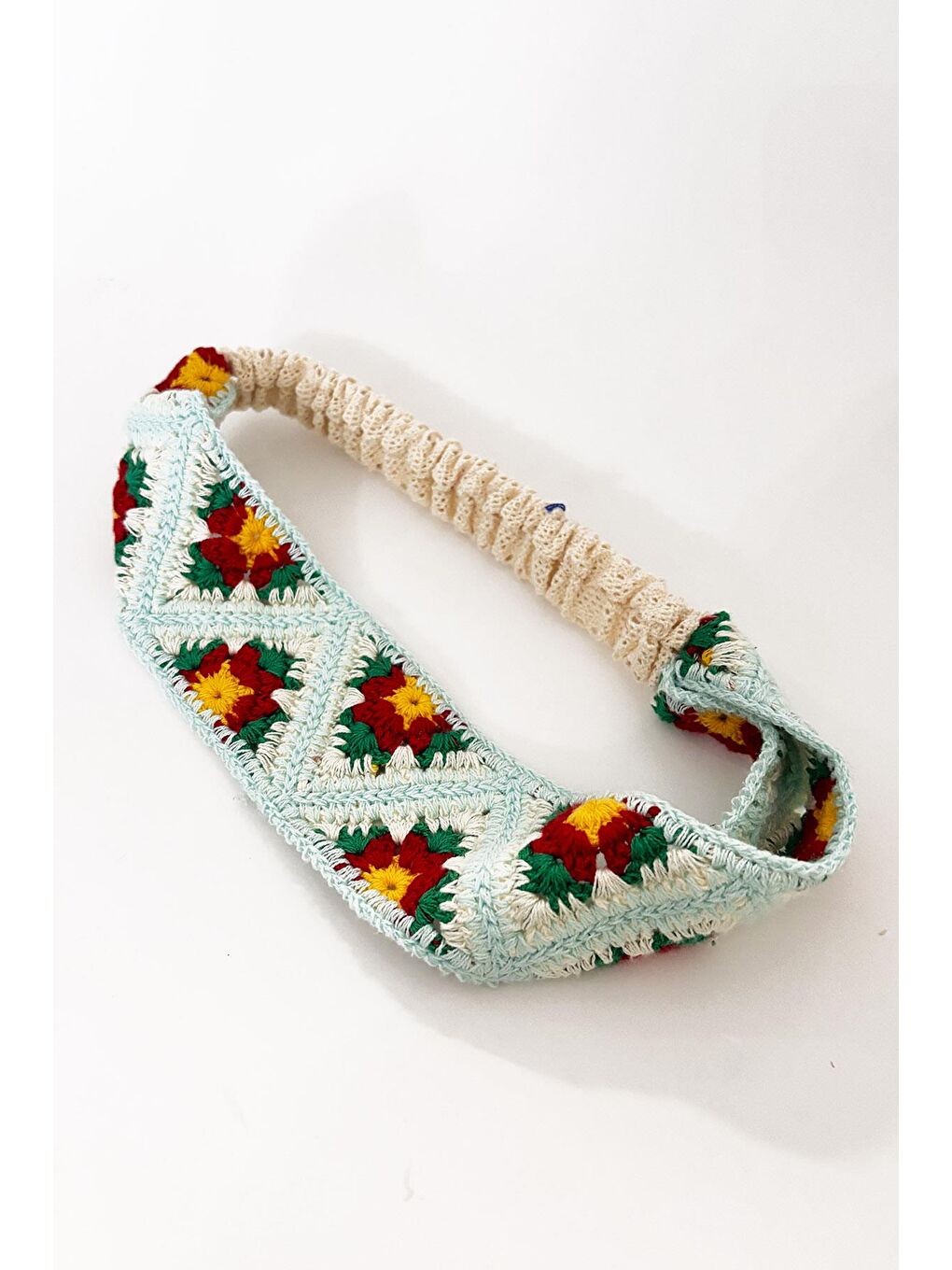 Turkuaz Tığ Örgülü Soft Saç Bandı-2