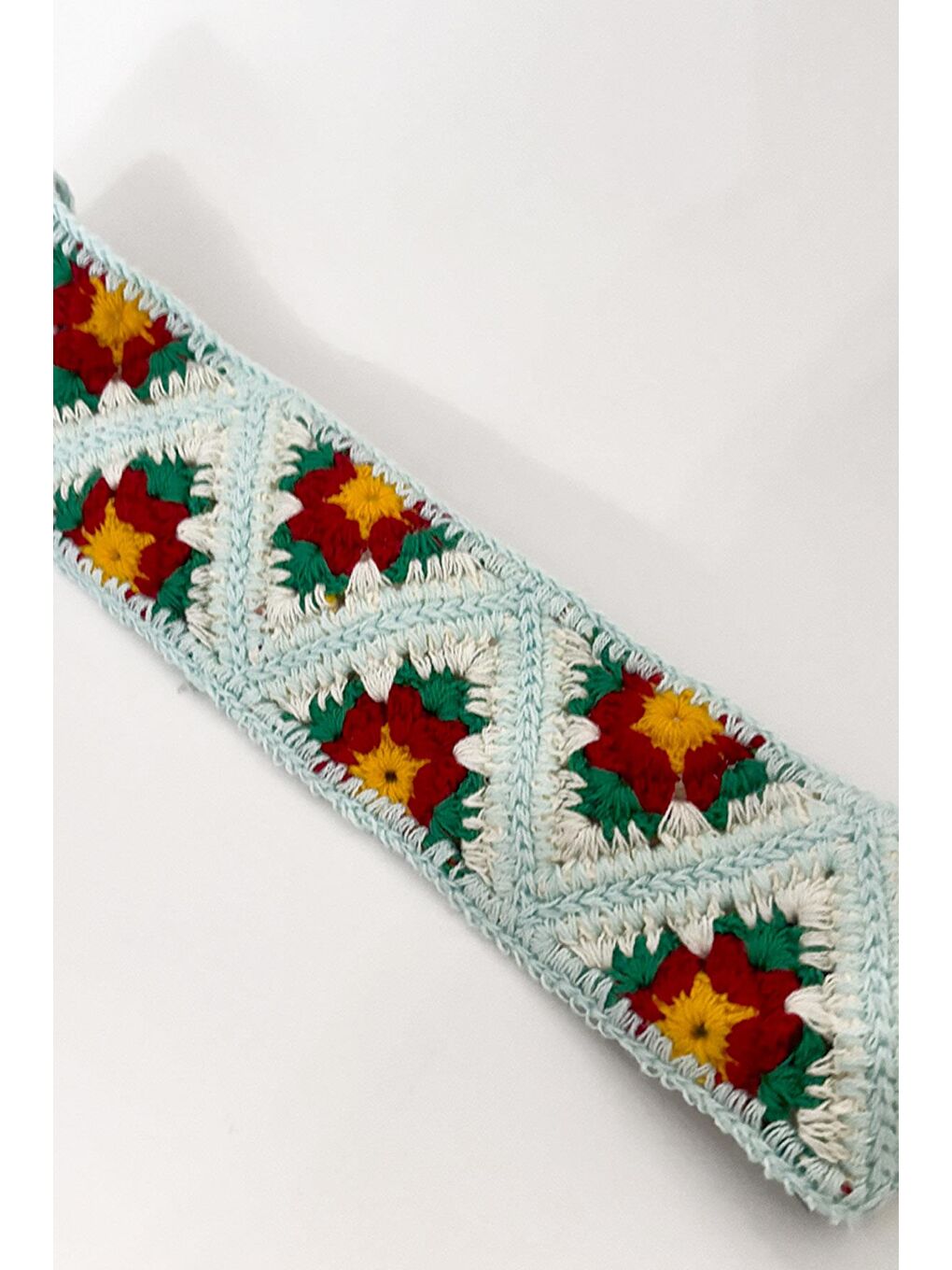 Turkuaz Tığ Örgülü Soft Saç Bandı-3