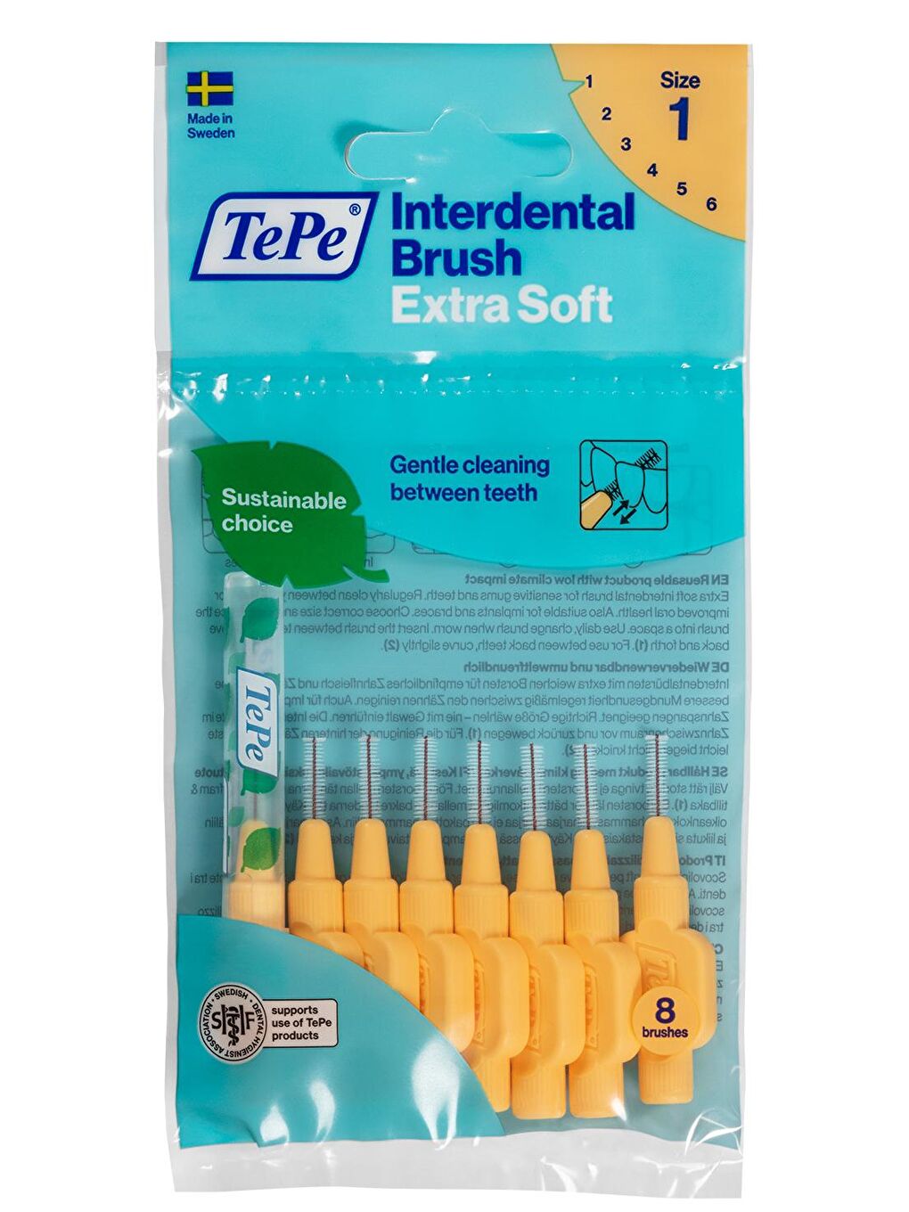 Tepe Renksiz Arayüz Fırçası Turuncu 0.45 mm Extra Soft 8 li