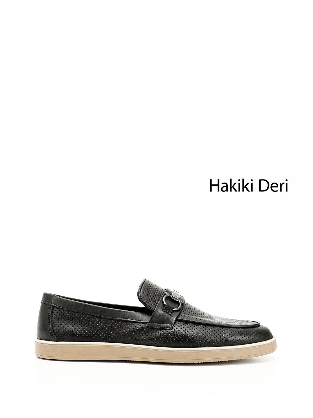 Mor Erkek ZÜMRÜT-SİYAH Tokalı Hakiki Deri Loafer Ayakkabı