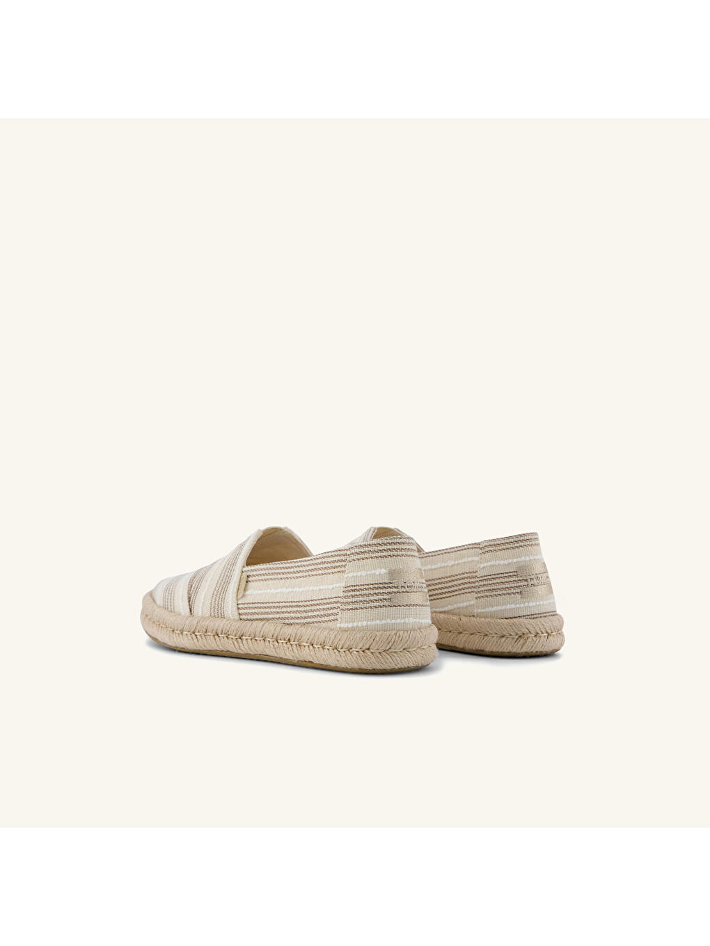 Beyaz Kadın Espadril 10023038 ALPARGATA ROPE 2.0 Natural Metallic Stripe-2