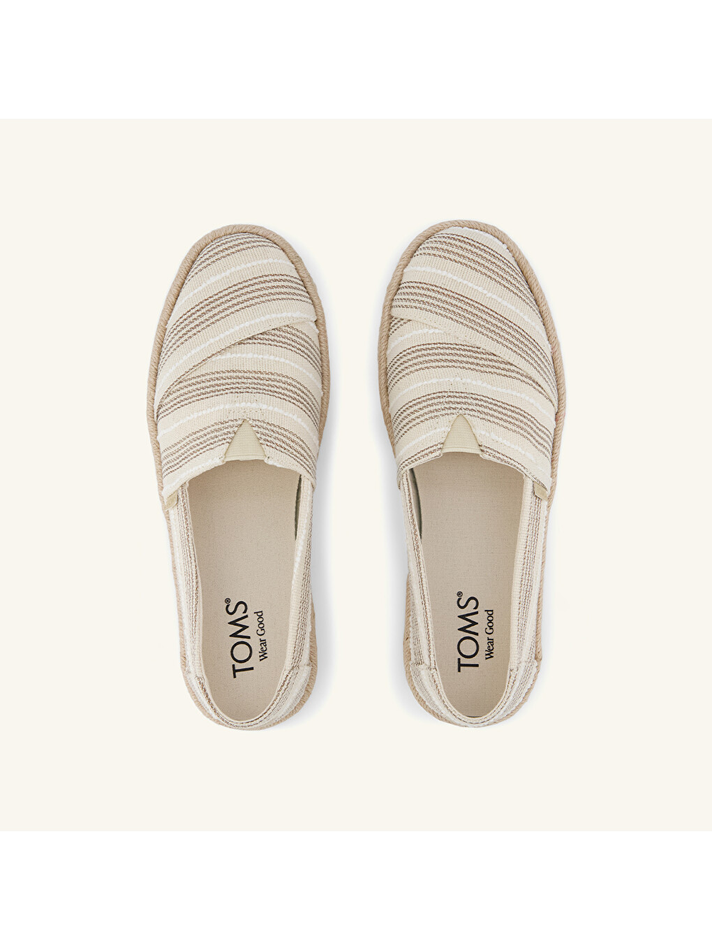 Beyaz Kadın Espadril 10023038 ALPARGATA ROPE 2.0 Natural Metallic Stripe-3