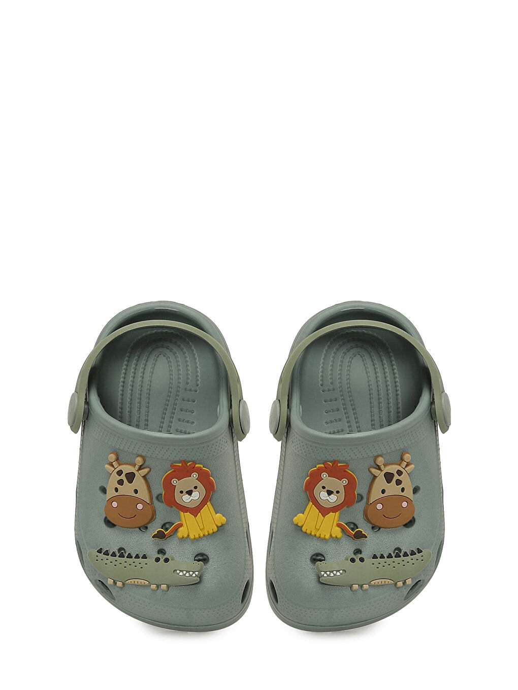 VELRO.B6FX Haki Erkek Bebek Sabo Terlik-3