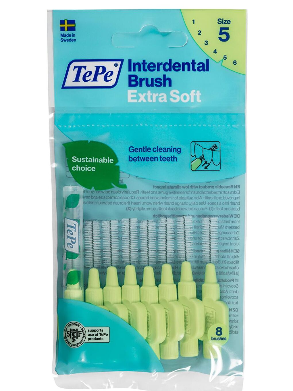 Tepe Yeşil Ekstra Soft Yumuşak Arayüz Fırçası 0.8 mm Yeşil 8 li