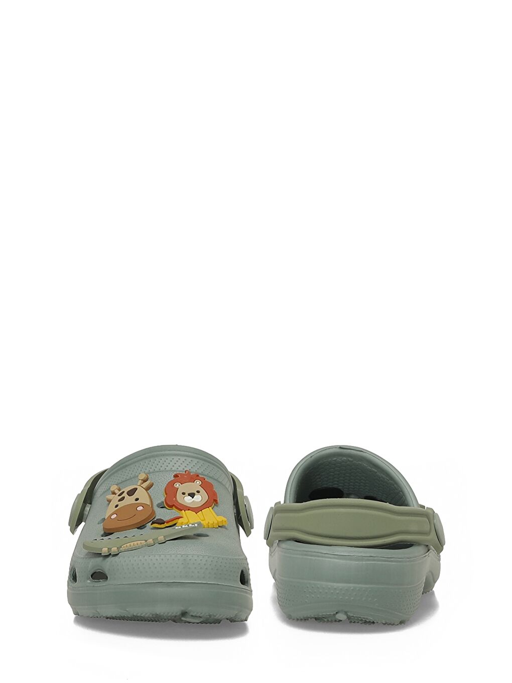 VELRO.B6FX Haki Erkek Bebek Sabo Terlik-4