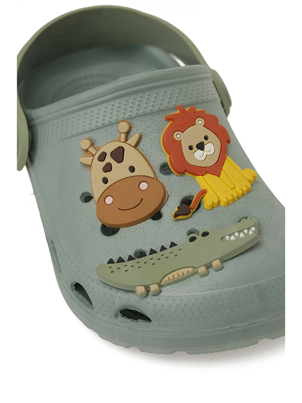 VELRO.B6FX Haki Erkek Bebek Sabo Terlik-6