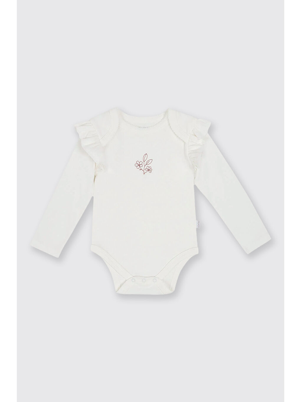 Yenidoğan Uzun Kollu Ekru Body-2