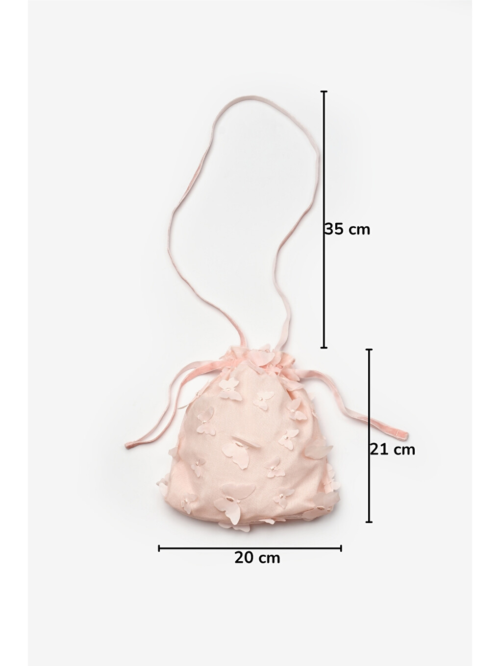 Pembe Somon Kelebek Aplikeli Kız Çocuk Çanta-2