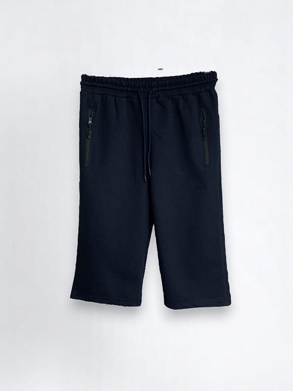 Siyah Erkek Fermuarlı Cepli Pamuklu Yazlık Kapri