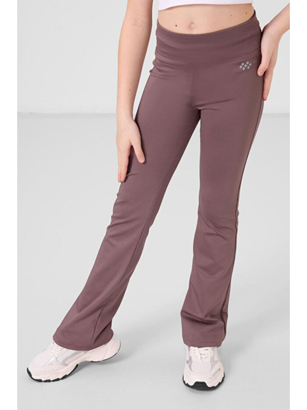 Esnek Performans İspanyol Paça 2li Paket Siyah-Gül Kurusu Kız Çocuk Tayt - 75193-3