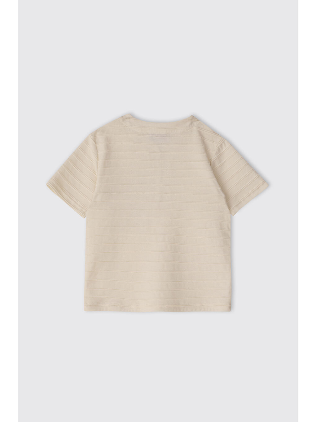 Erkek Bebek Kısa Kollu Ekru Tişört-1
