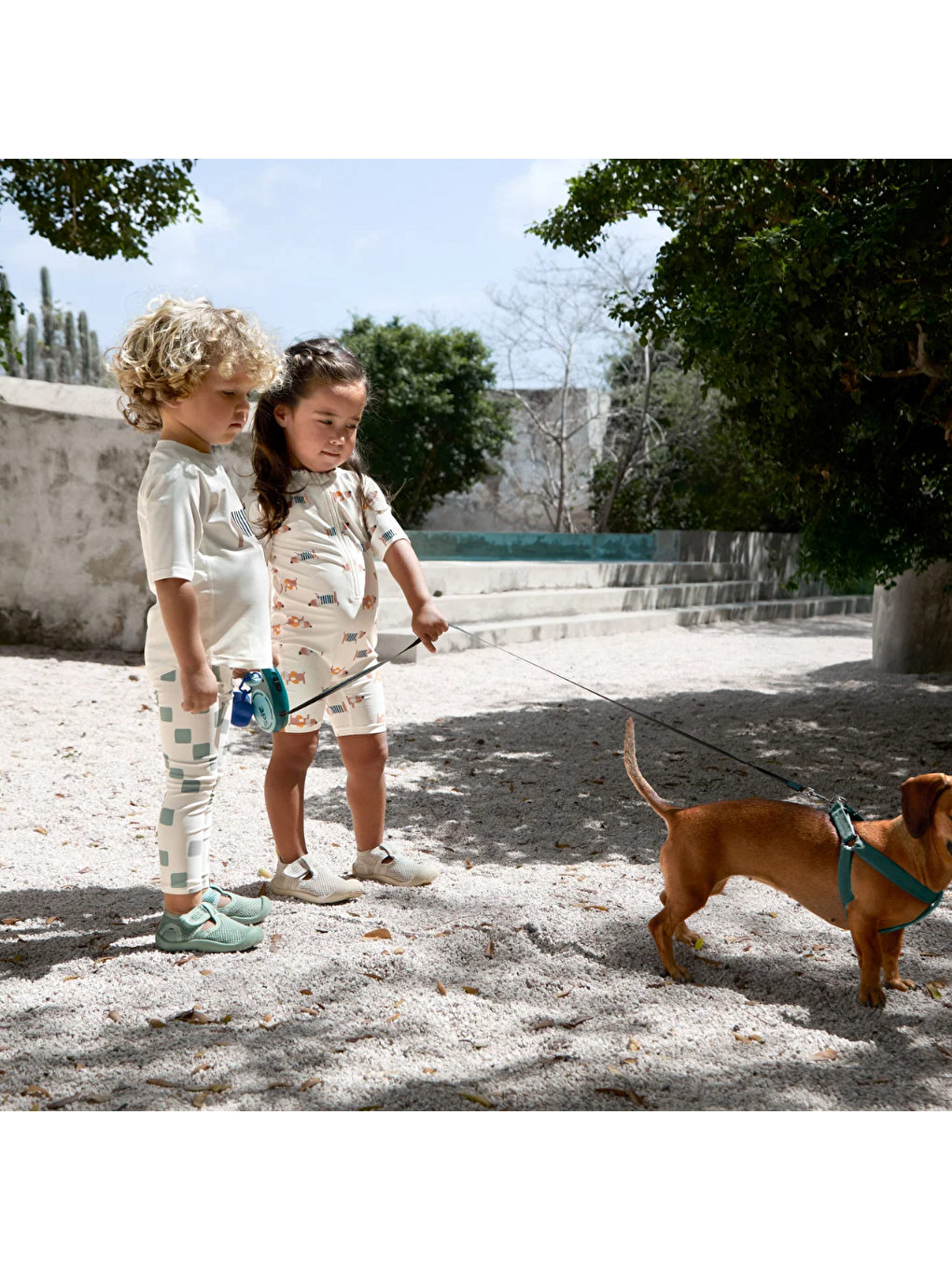 Karışık UV Korumalı Mayo Beach Dog Orange Dark Sea-4