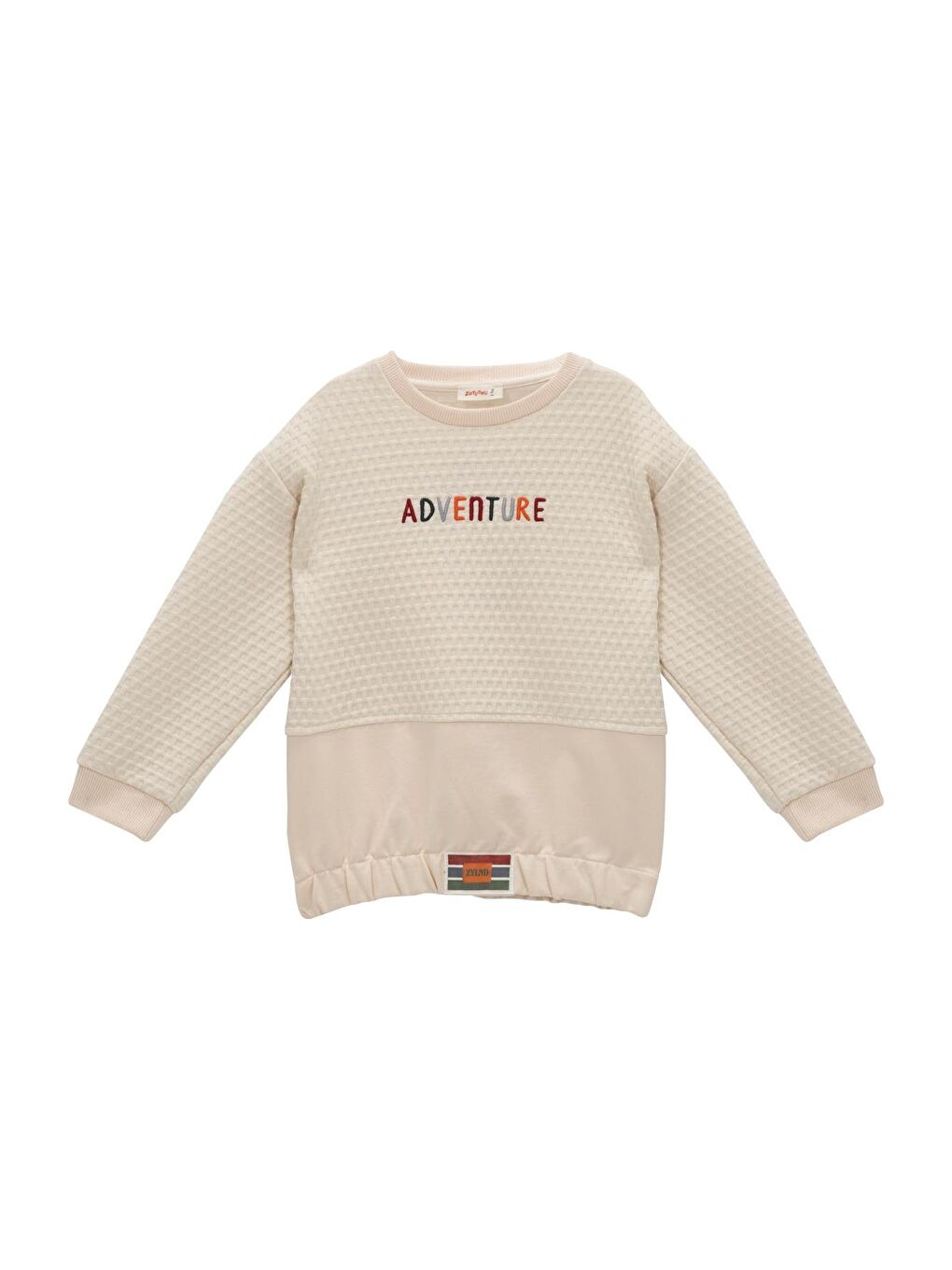 ZEYLAND Ekru Erkek Çocuk Kapitone Nakış Detaylı Sweatshirt - Krem - 1