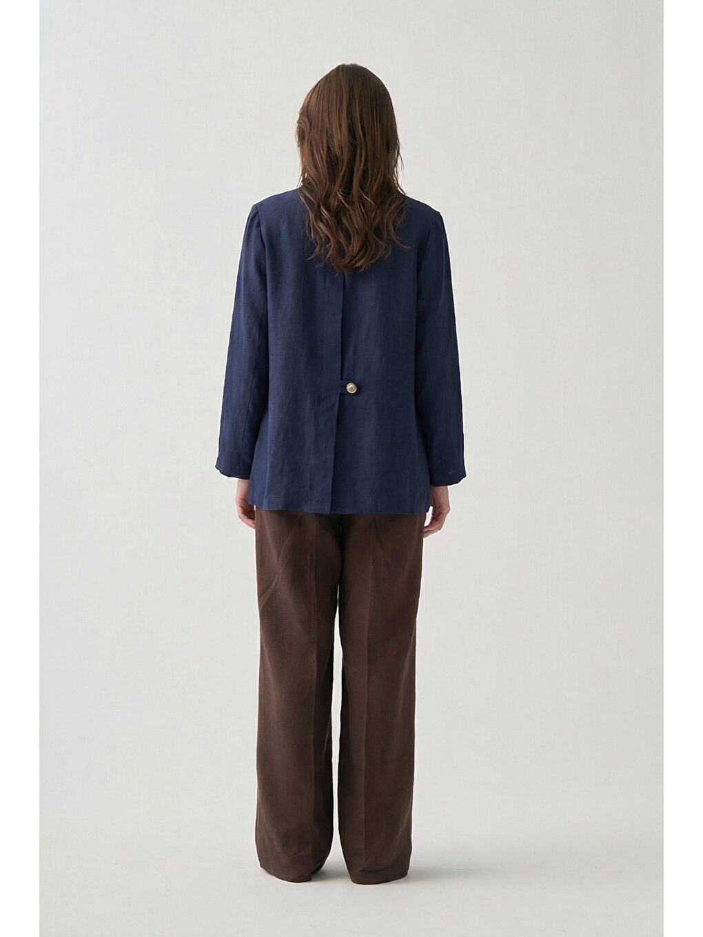 Lacivert-Keten Blazer Ceket-2